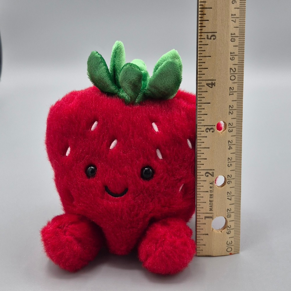 Aurora World Palm Pals Sweetie Strawberry Red Fruit Plush Stuffed Animal 5 inch - Picture 5 of 5
